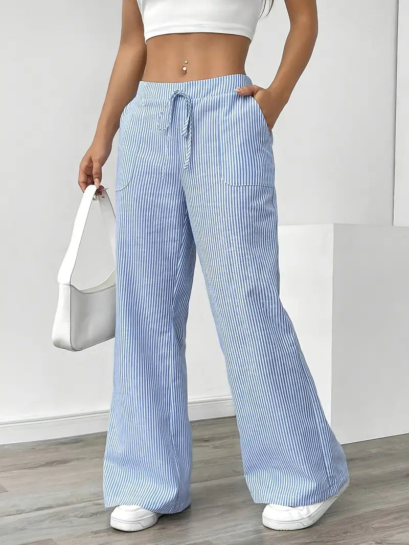 Elise™ Pantaloni a Righe Casual