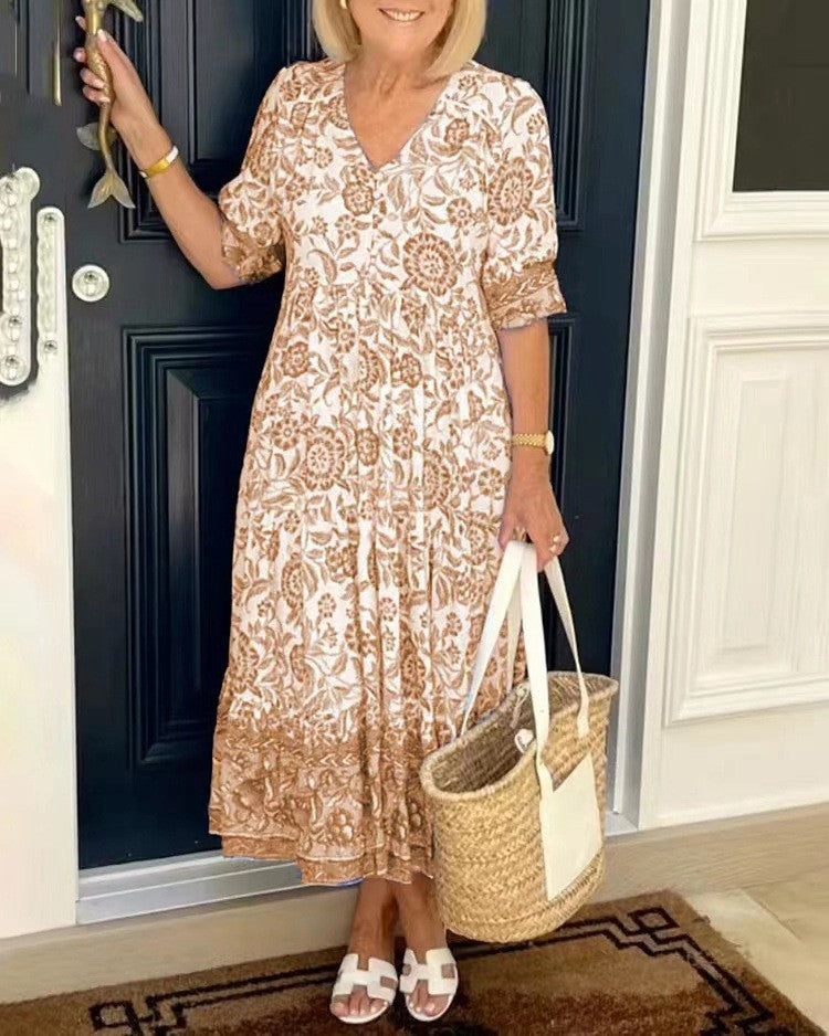 Ellie | Abito floreale a V elegante