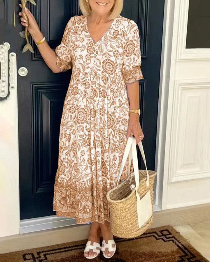 Ellie | Abito floreale a V elegante