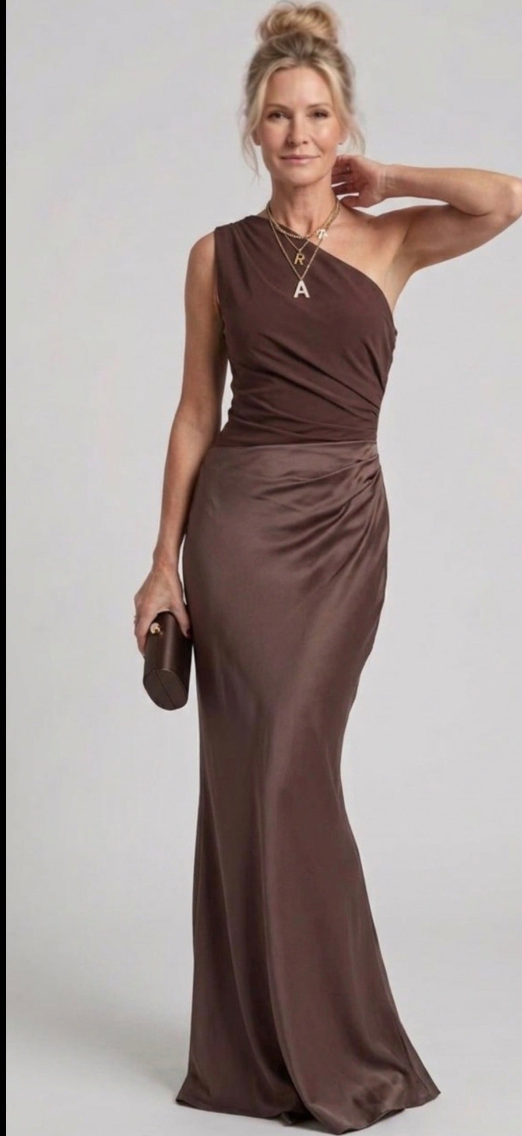 Ellis & Johnson™  | Abito Maxi con Guilt in Satin