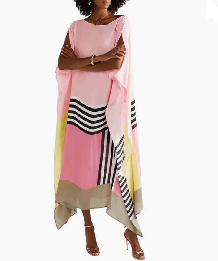 Kaftan a Strisce Rosa Candy