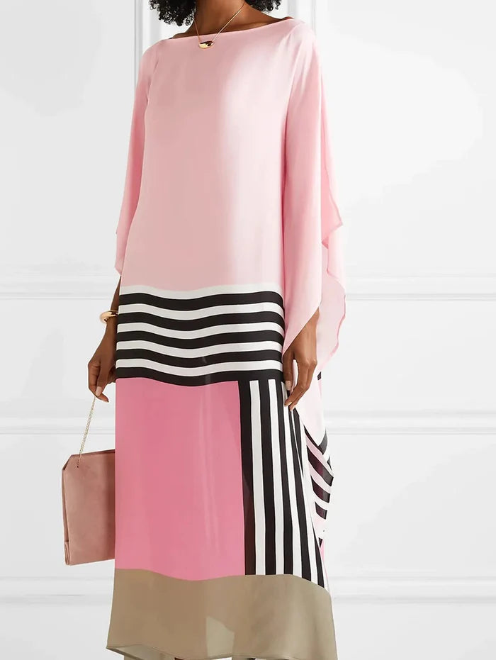 Kaftan a Strisce Rosa Candy