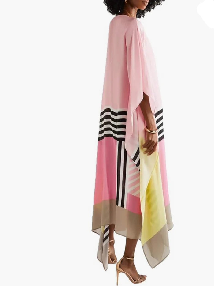 Kaftan a Strisce Rosa Candy