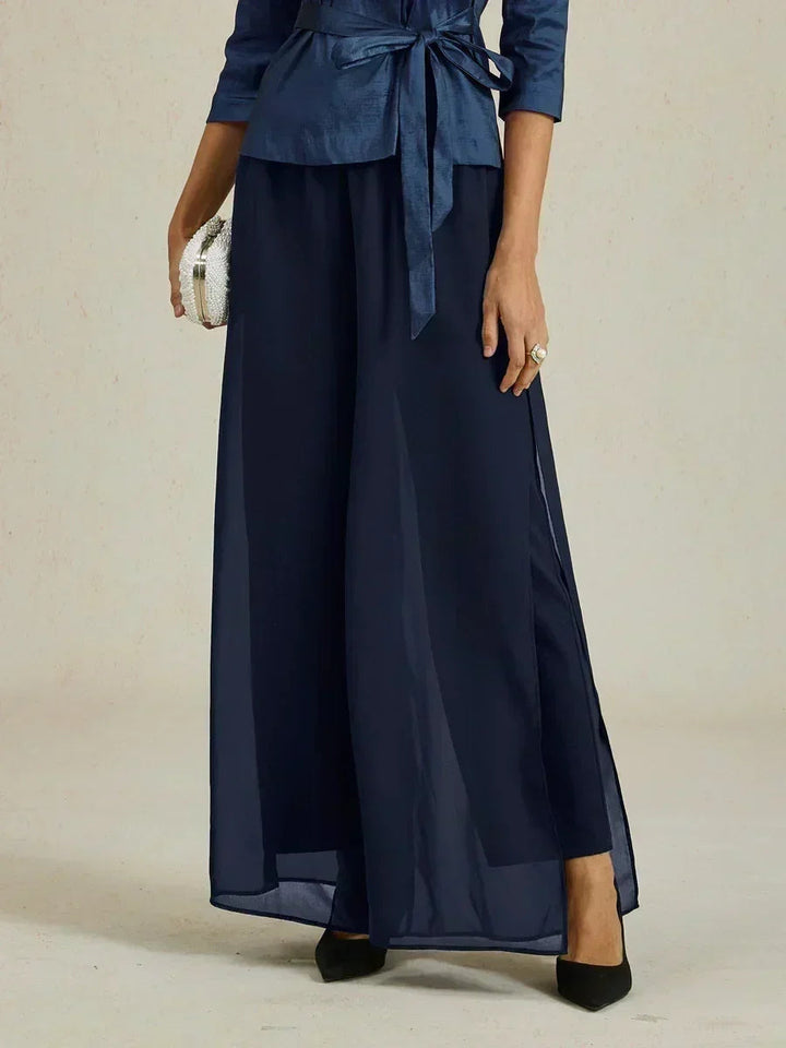 Fluressa | Pantaloni Flowy con Orlo Spaccato