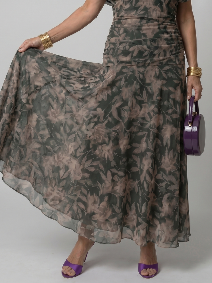 Ellis & Johnson™  | Abito Midi Off Shoulder
