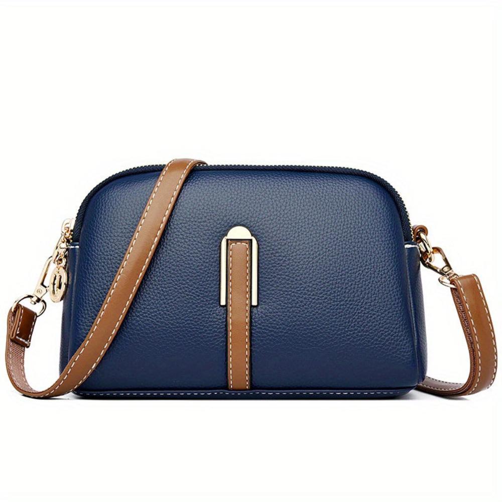 Borsa a spalla colorata Míla con texture 'lychee'
