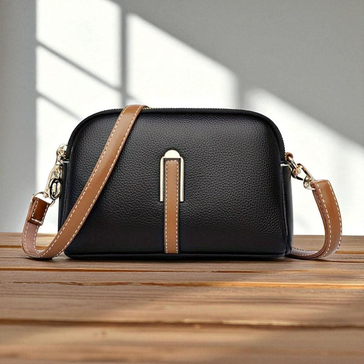 Borsa a spalla colorata Míla con texture 'lychee'