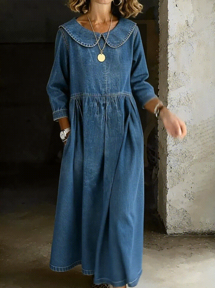 Abito in denim con colletto Clara | Peter Pan