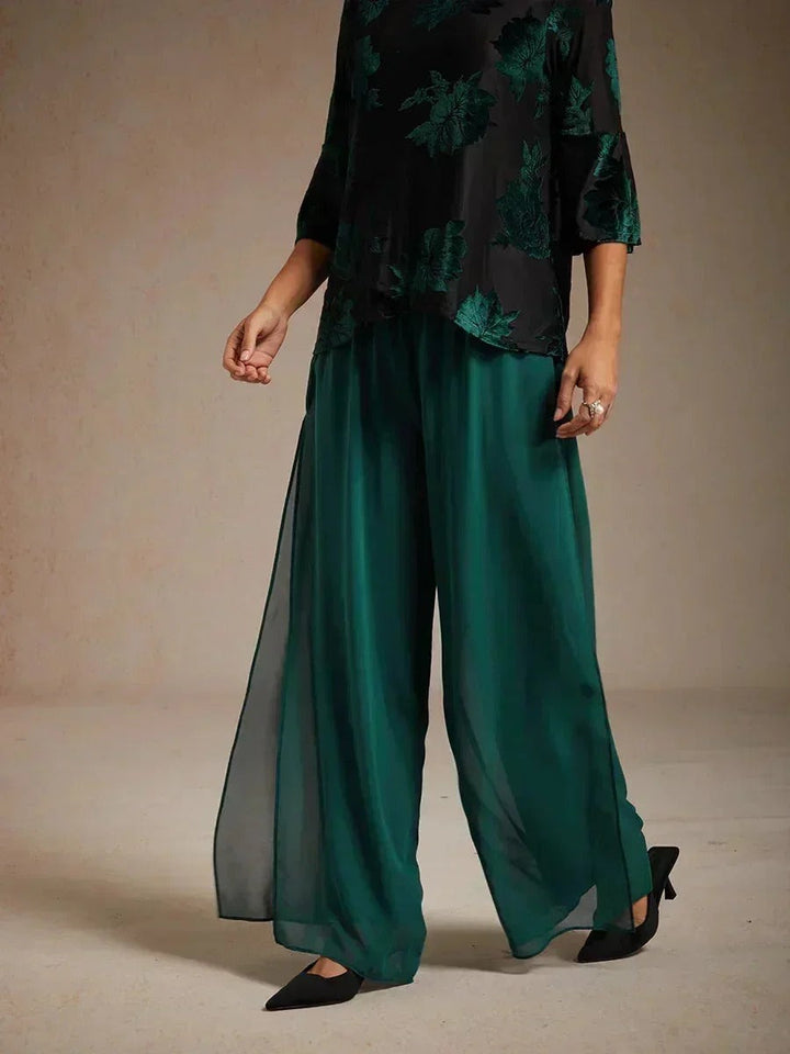 Fluressa | Pantaloni Flowy con Orlo Spaccato