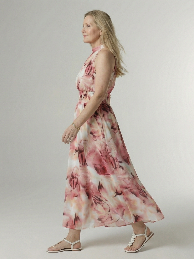 Sylin | Abito Midi con Scollo All'americana