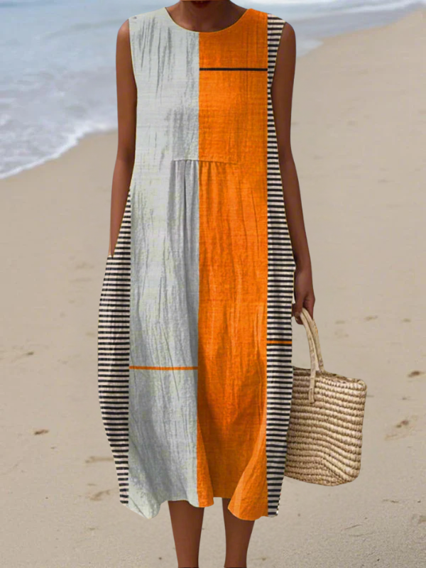 May™ Abito Midi Color Block