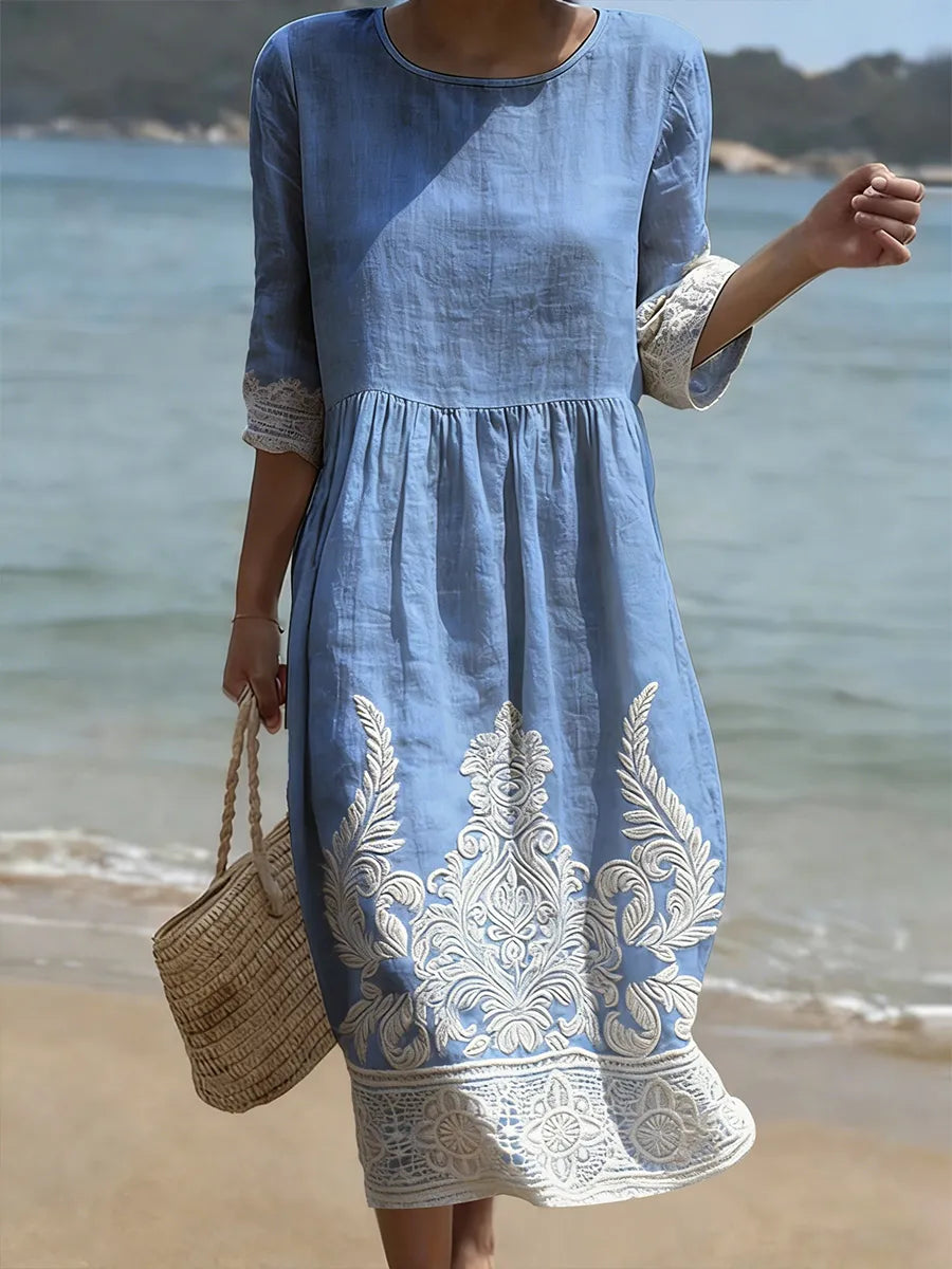 Vestito informale da donna con stampa floreale