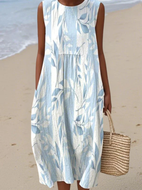 Joy™ Midi Dress with Leaf Pattern