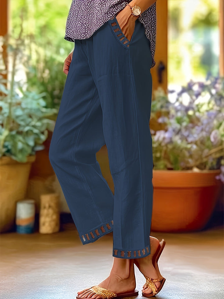 Wren – Pantaloni Cropped Relax con Dettagli in Contrasto