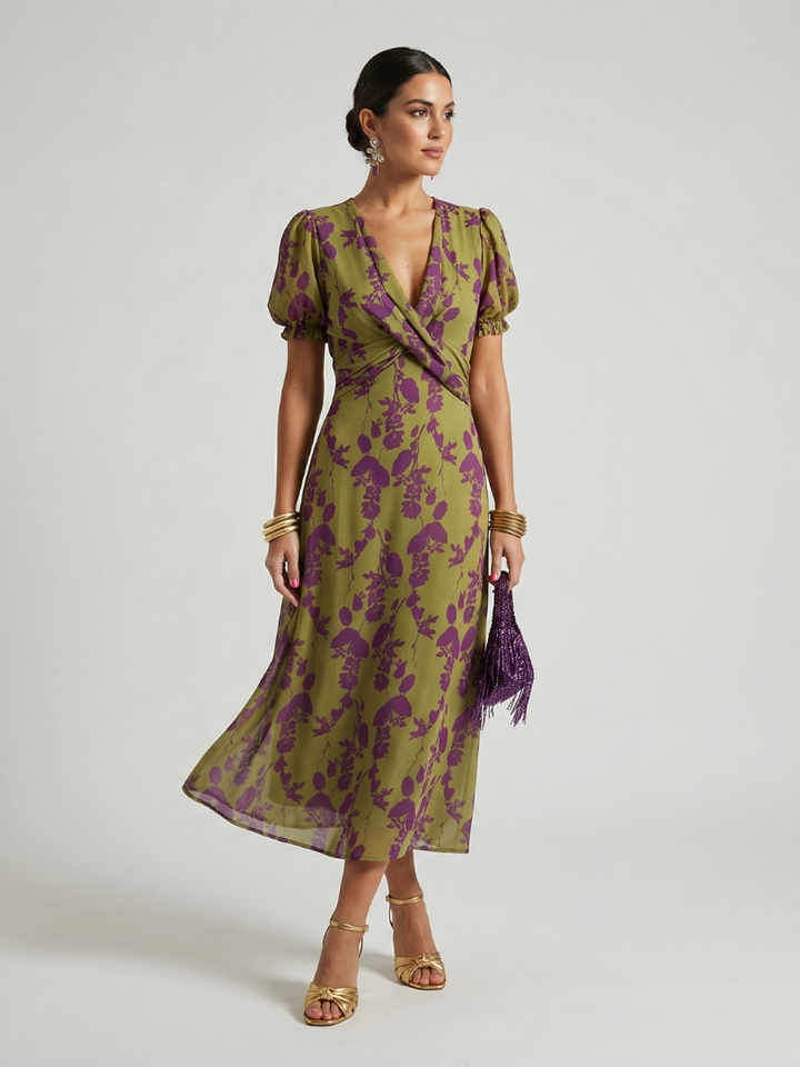 Ellis & Johnson™  | Abito Midi Floreale Relaxed
