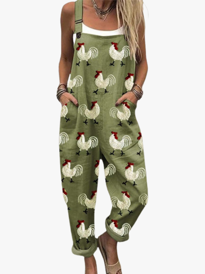 MOREAU LYON | SALOPETTE COQS CHAMPÊTRES PER DONNE