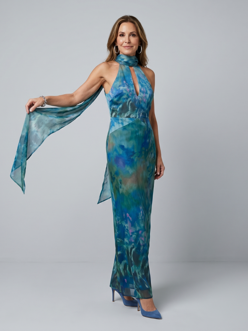 Juniper | Abito Maxi Senza Maniche con Collo Halter