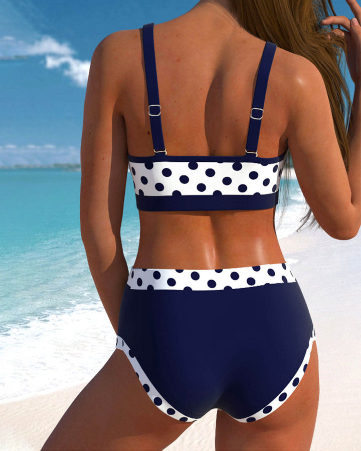 Liesbeth - Bikini a Vita Alta con Stile Patchwork