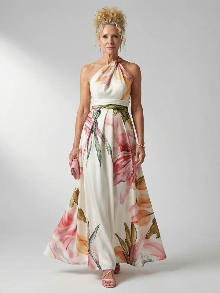 Amiel | Vestito Maxi Floreale Leggero
