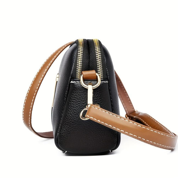 Borsa a spalla colorata Míla con texture 'lychee'
