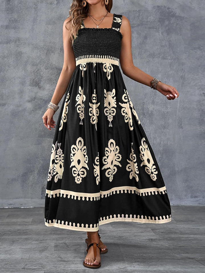 Abito A-Line Floreale con Smock Amelira