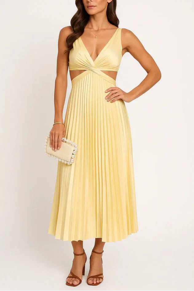 Abito Elegante Bellezza | Vestito Plissettato per Occasioni Speciali