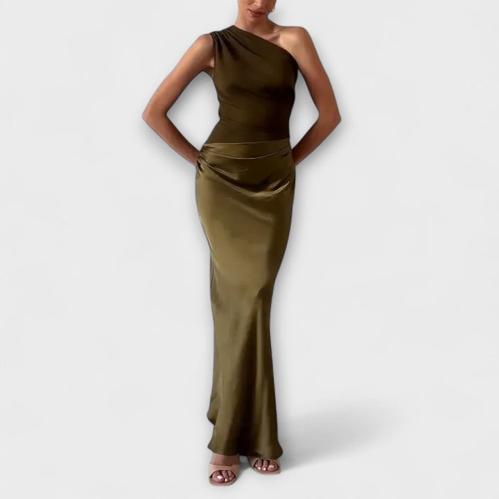 Luna - Abito asimmetrico in satin