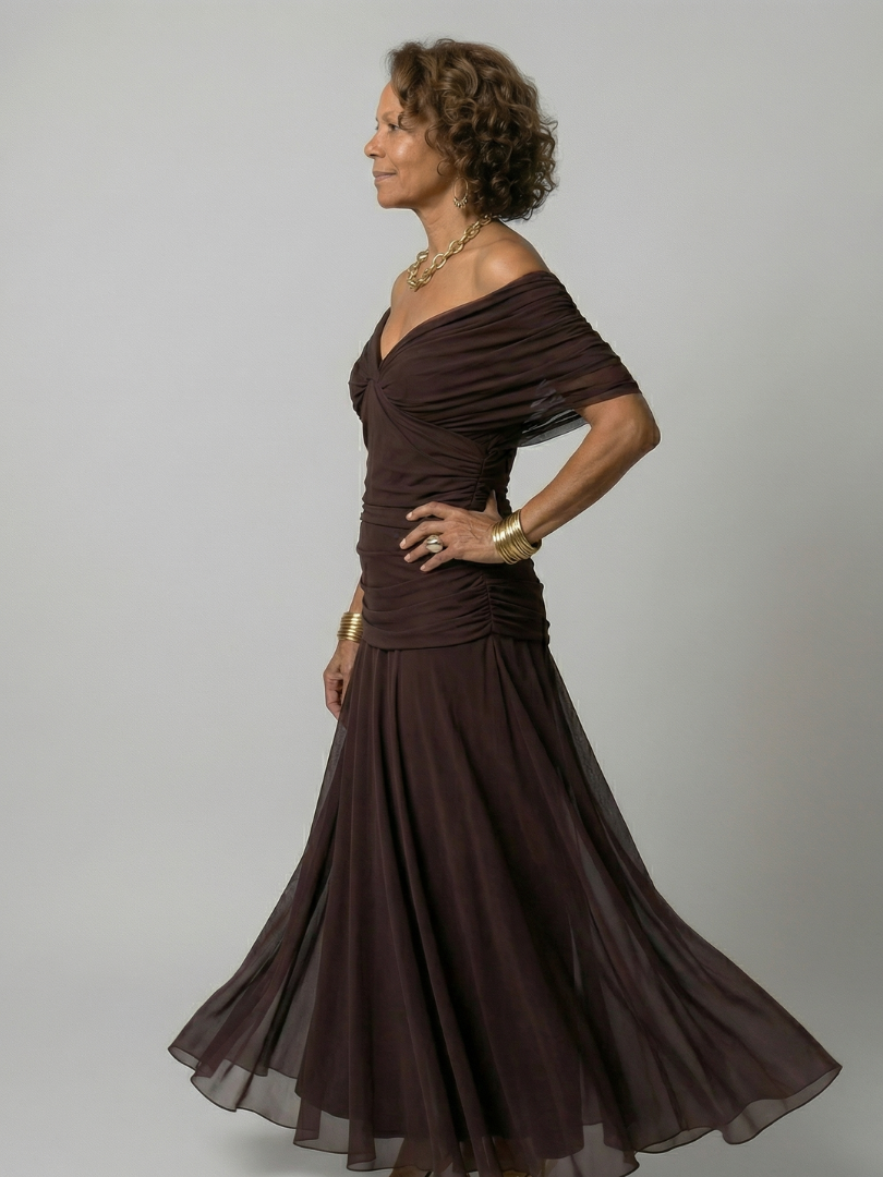 Calen | Abiti midi fluido con spalle scoperte