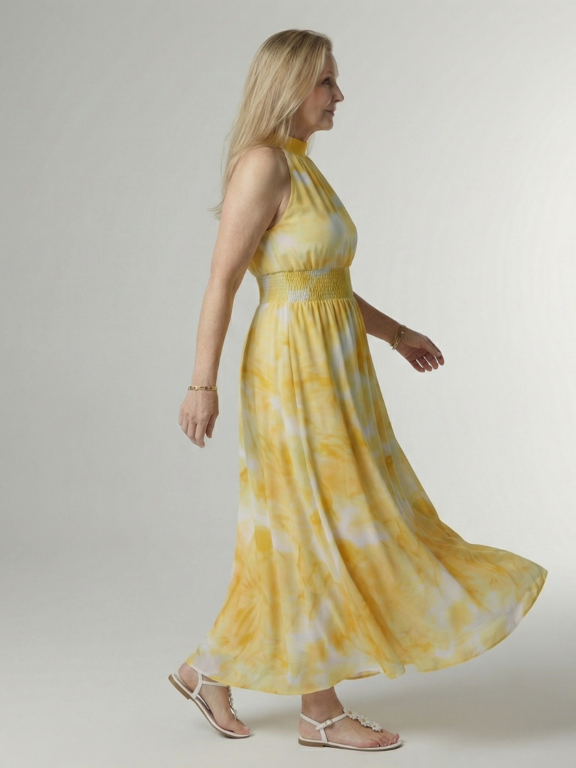 Sylin | Abito Midi con Scollo All'americana
