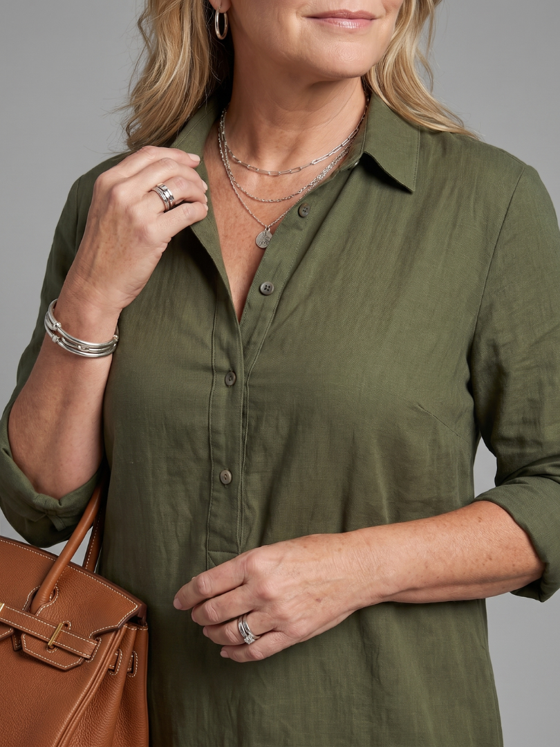 Veronica | Vestito Maxi a Maniche Lunghe con Silhouette Relaxed