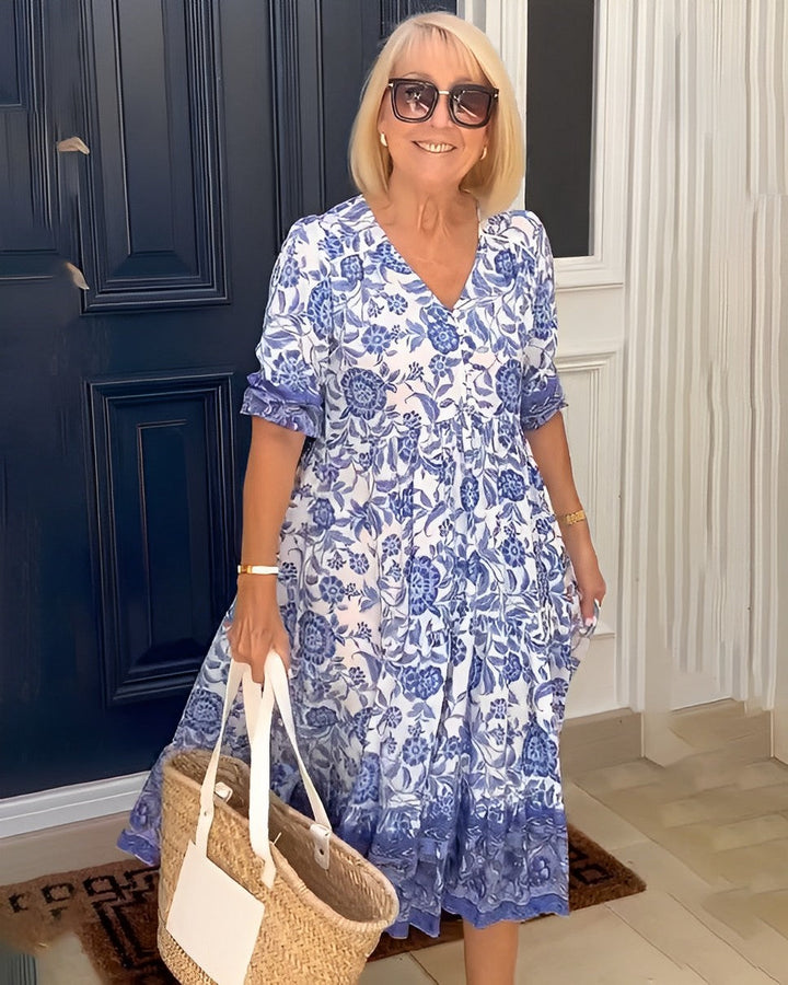 Ellie | Abito floreale a V elegante