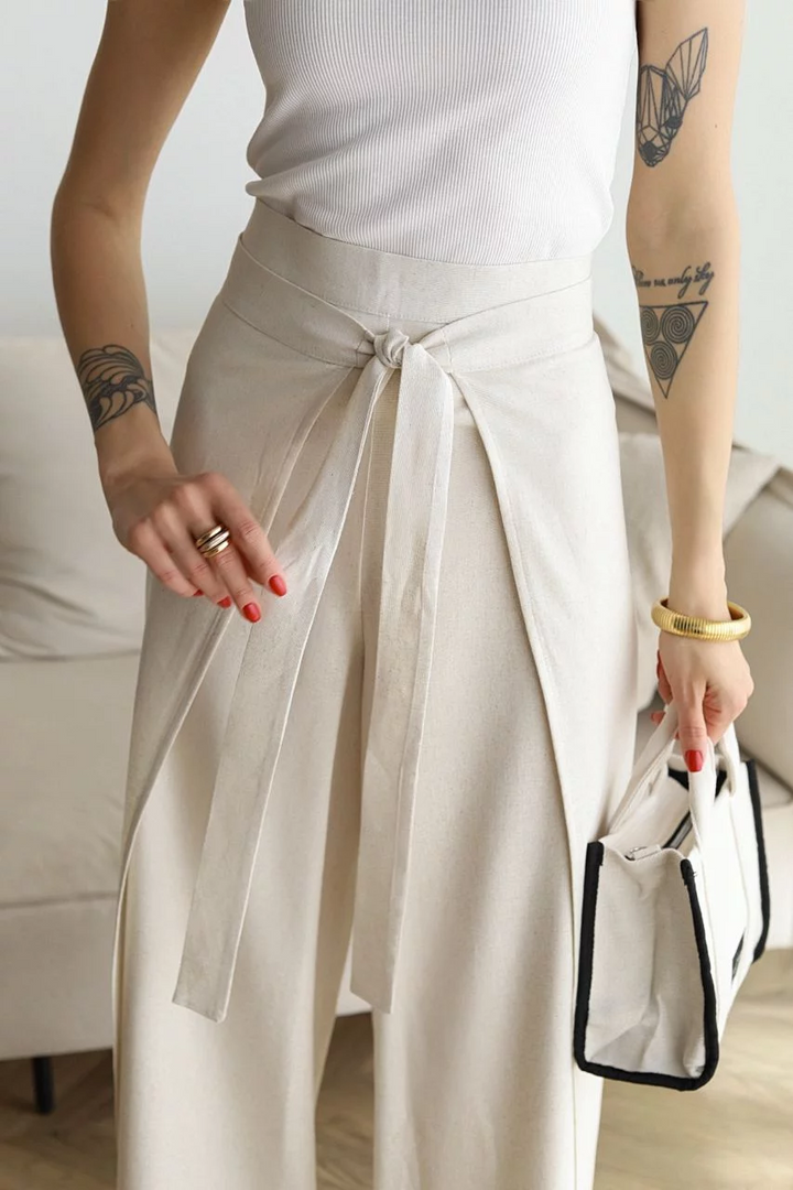 ARIANE – Pantaloni Larghe in Lino per Donna