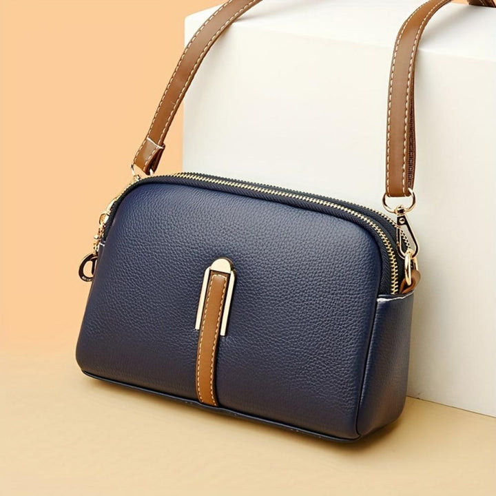 Borsa a spalla colorata Míla con texture 'lychee'