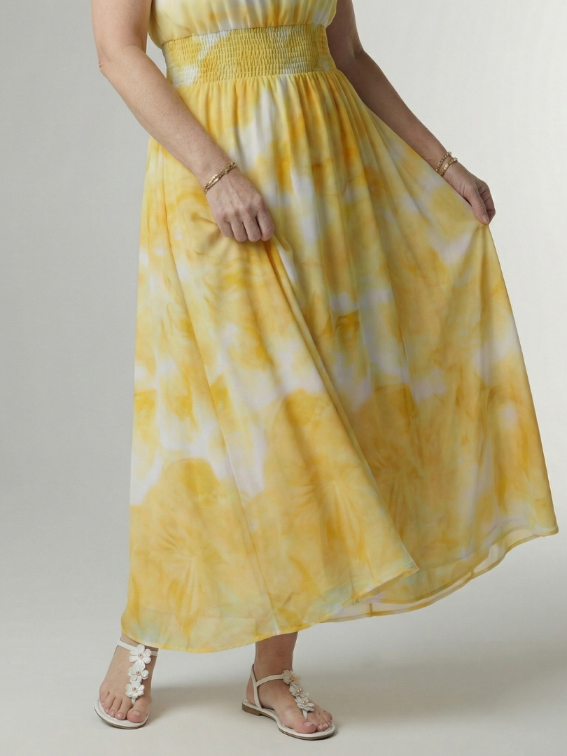 Sylin | Abito Midi con Collo All'Americana