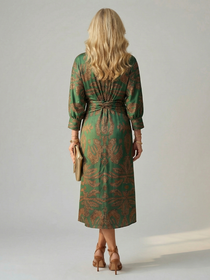 Lune | Vestito Midi Avvolgente Naturale