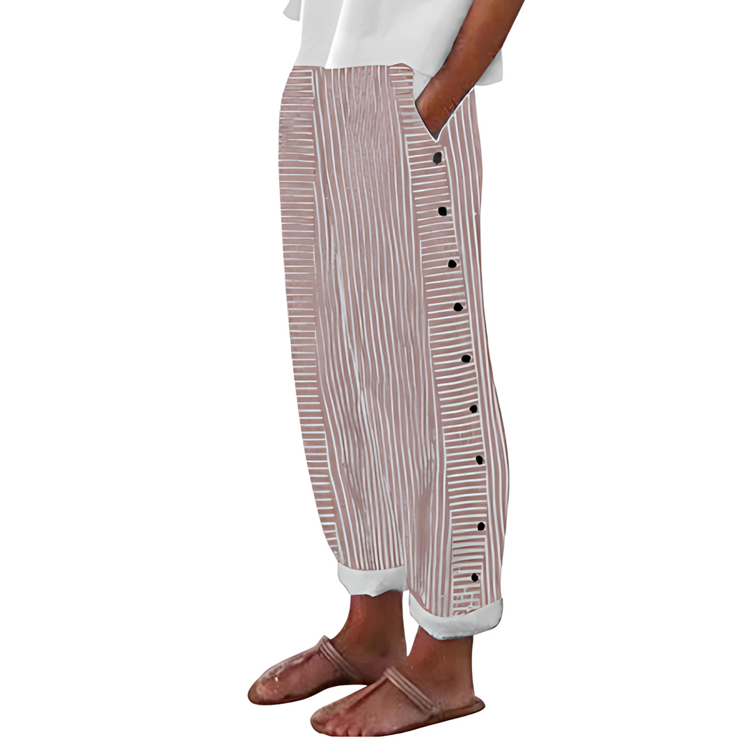 Dagny | Eleganti Pantaloni Estivi a Righe