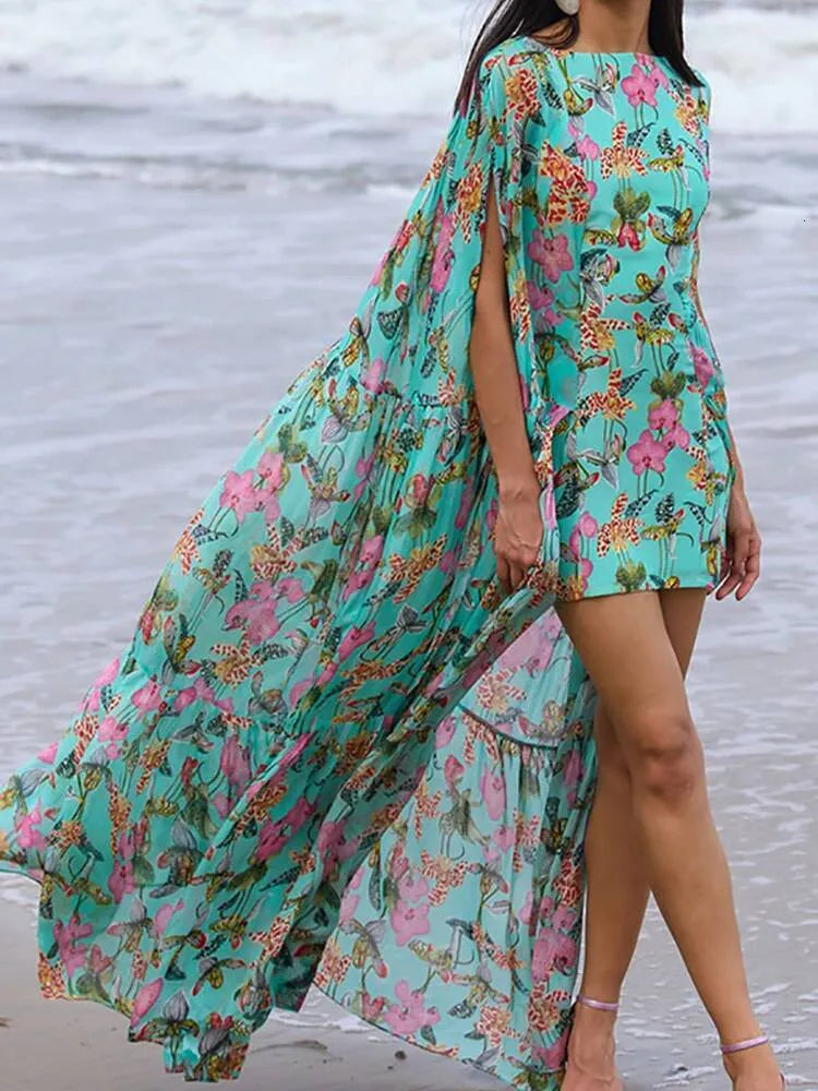 Abito Maxi Batwing Zerina Patchwork
