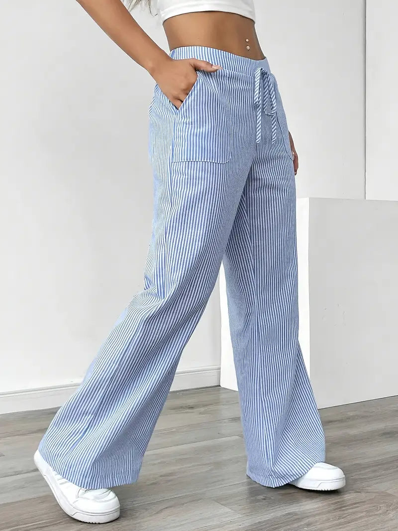 Elise™ Pantaloni a Righe Casual