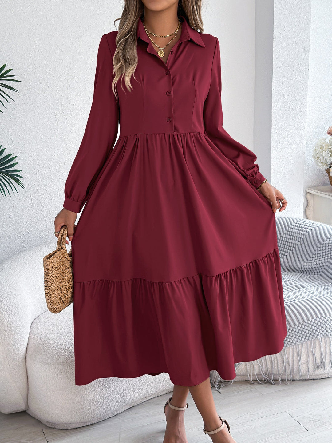 Smeraldo™ Elegant Midi Dress