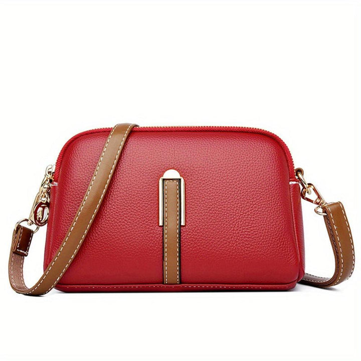 Borsa a spalla colorata Míla con texture 'lychee'
