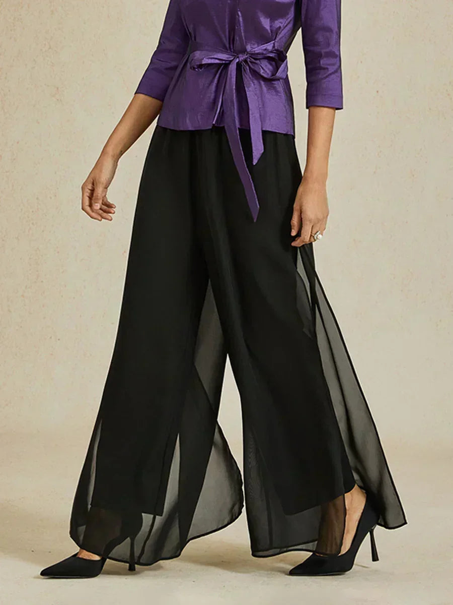 Fluressa | Pantaloni Flowy con Orlo Spaccato