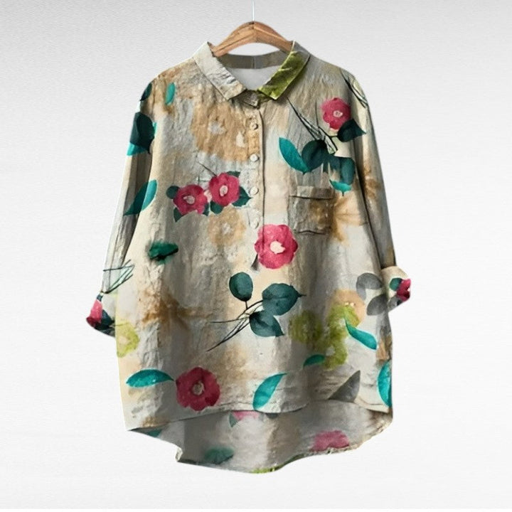 Camille | Elegante Blusa Estiva in Lino