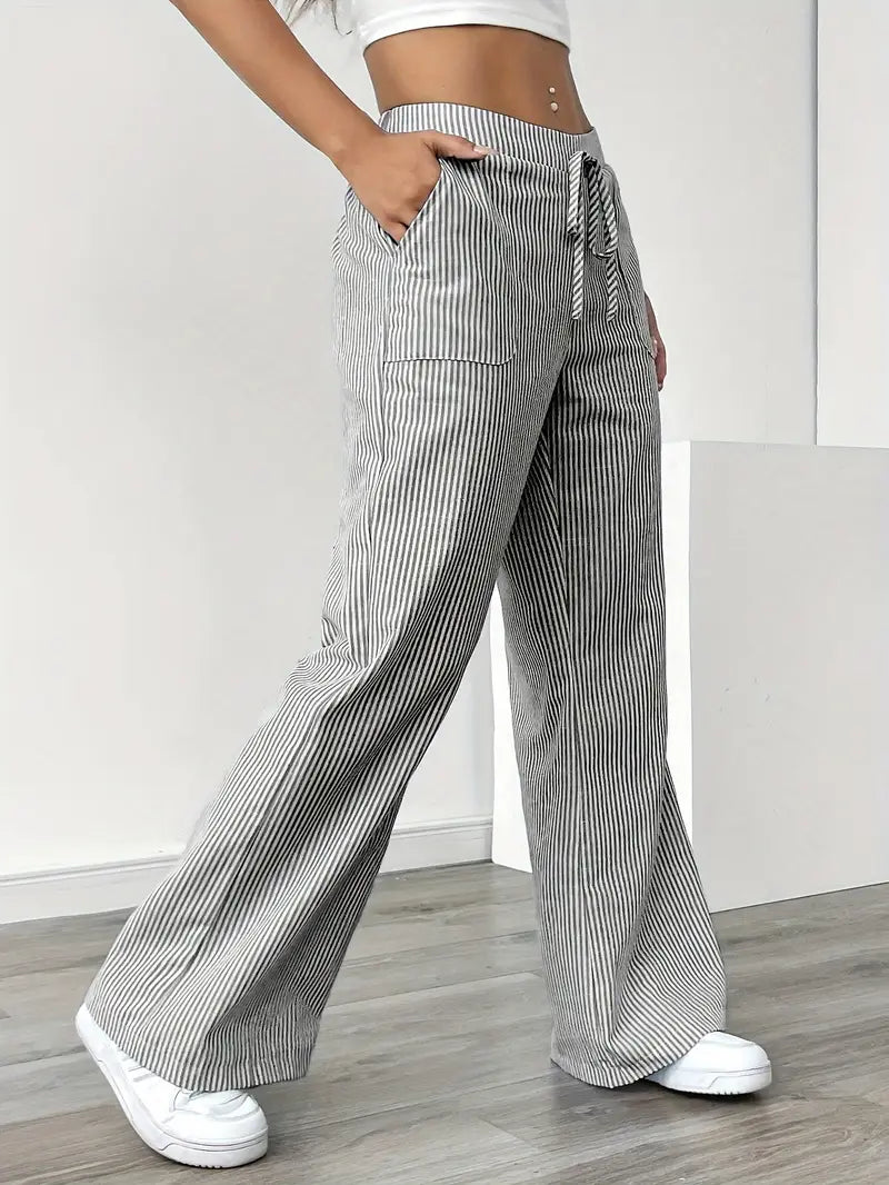 Elise™ Pantaloni a Righe Casual