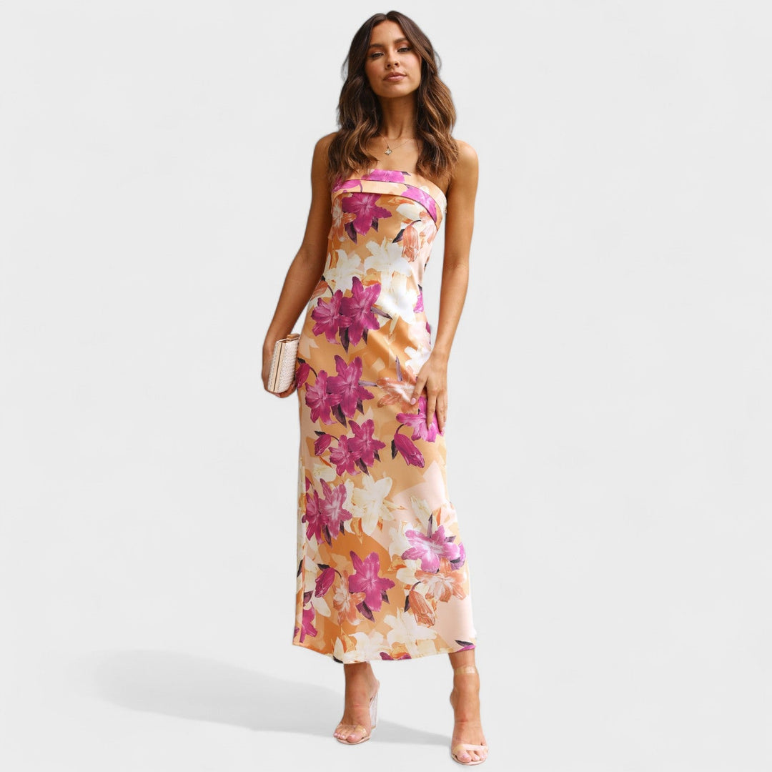 Carmen - Abito in satin senza maniche