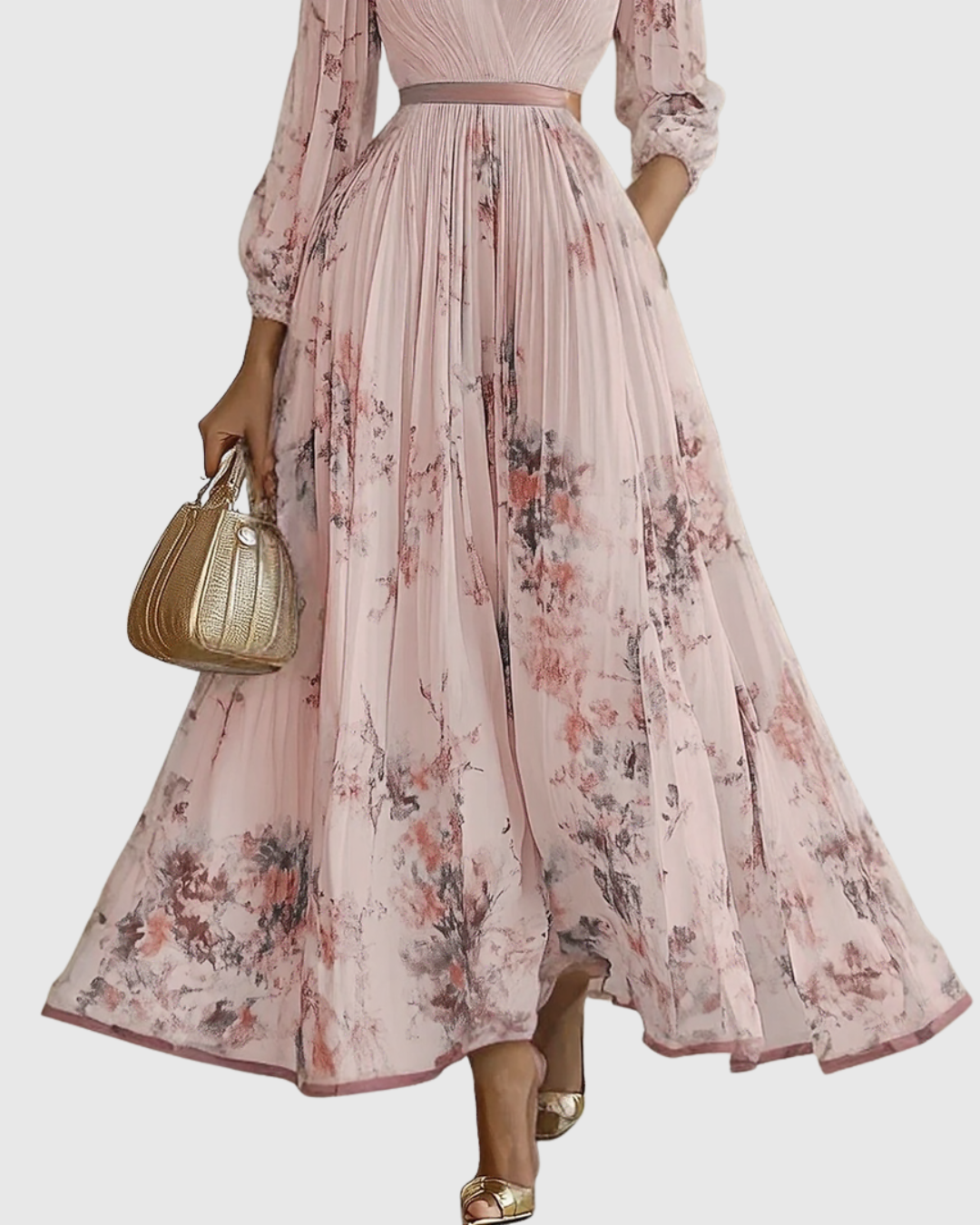 Rowella | Elegante Abito Maxi Plissettato
