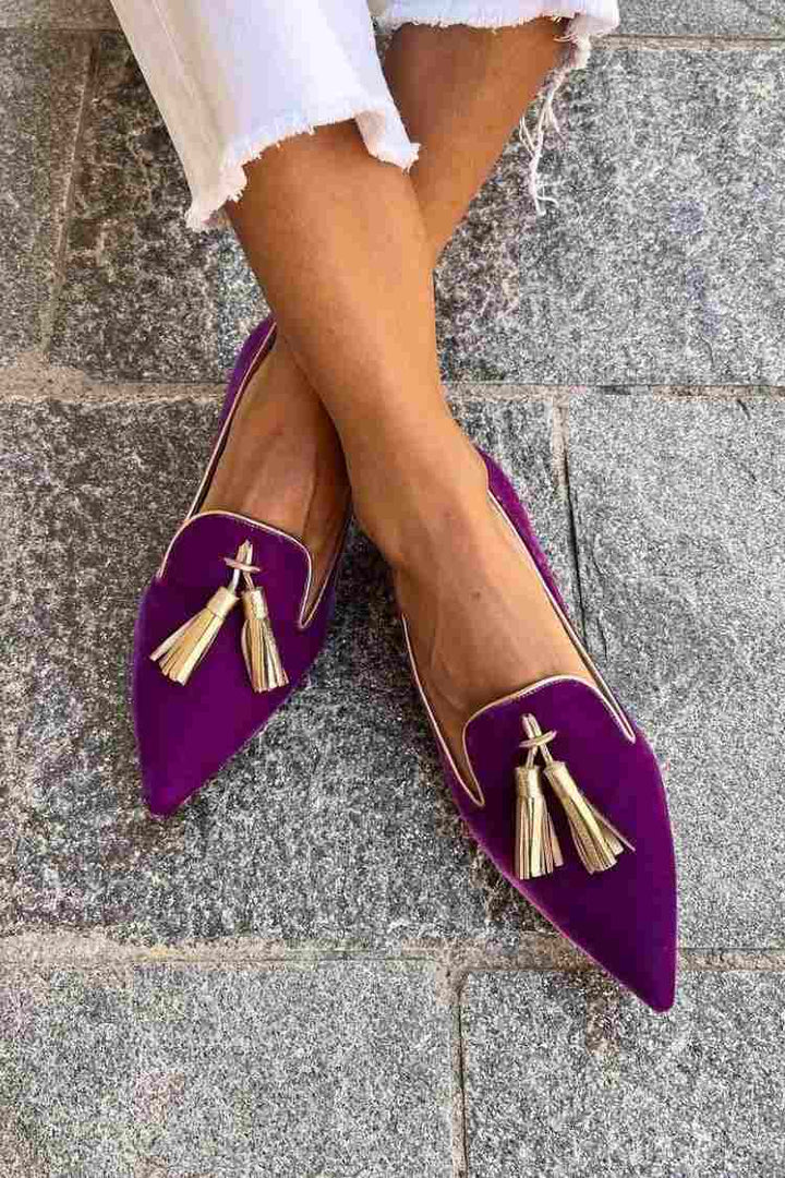 Portia - Mocassini Boho con Frange