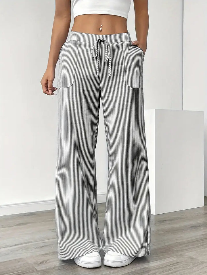 Elise™ Pantaloni a Righe Casual