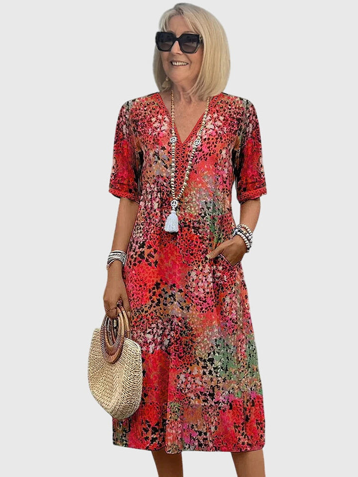 Bella | Elegante Vestito Midi Floreale