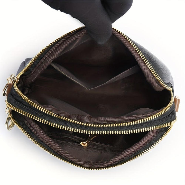 Borsa a spalla colorata Míla con texture 'lychee'