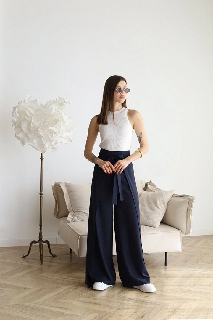 ARIANE – Pantaloni Larghe in Lino per Donna